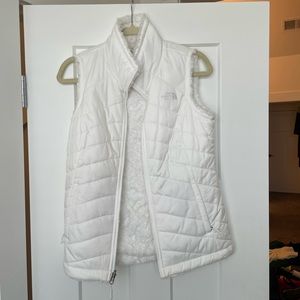 Reversible White North Face Vest